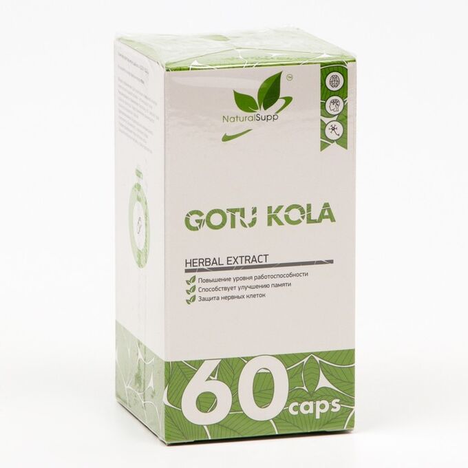 NaturalSupp Gotu kola комплексная добавка, 60 капсул