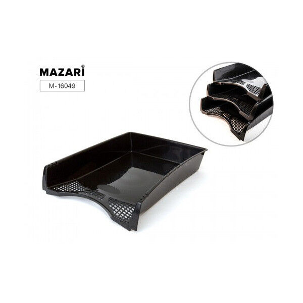 Лоток &quot;Mazari Office&quot; горизонтальный черный 1/6 арт. M-16049