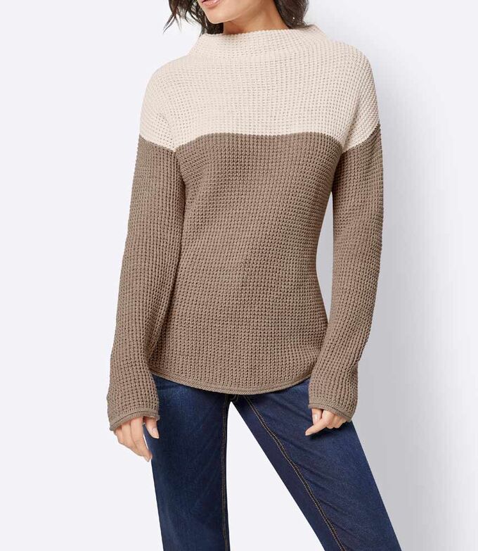 Пуловер, бежево-кремовый