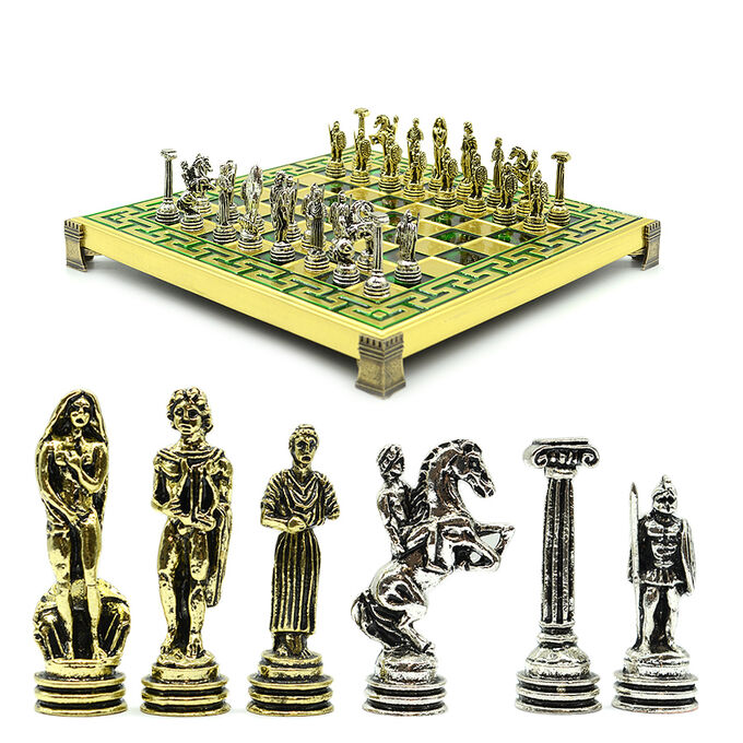 Шахматы сувенирные с металлическими фигурами &quot;Войны&quot; 205*205мм