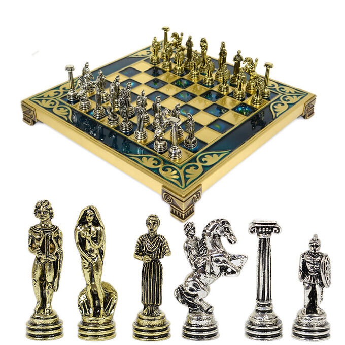 Шахматы сувенирные с металлическими фигурами &quot;Войны&quot; 205*205мм