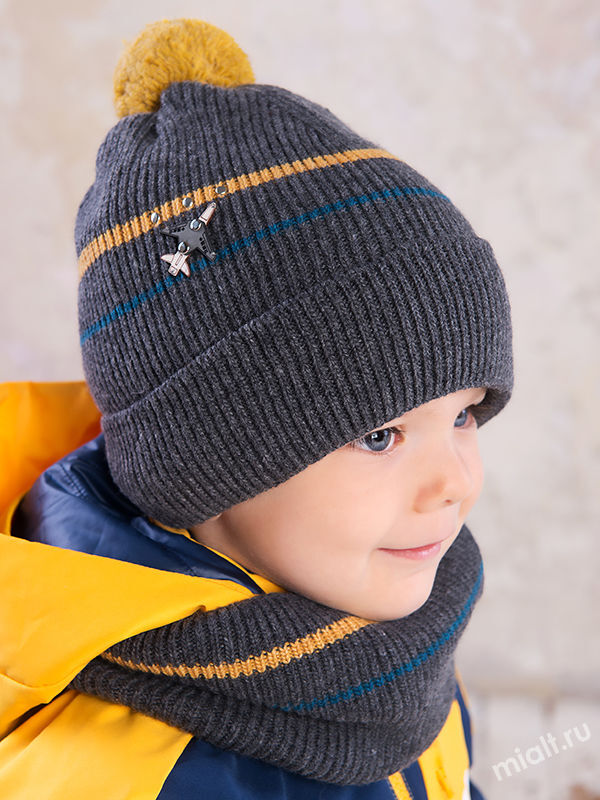 MIALT Комплект для мальчика (шапка + шарф)