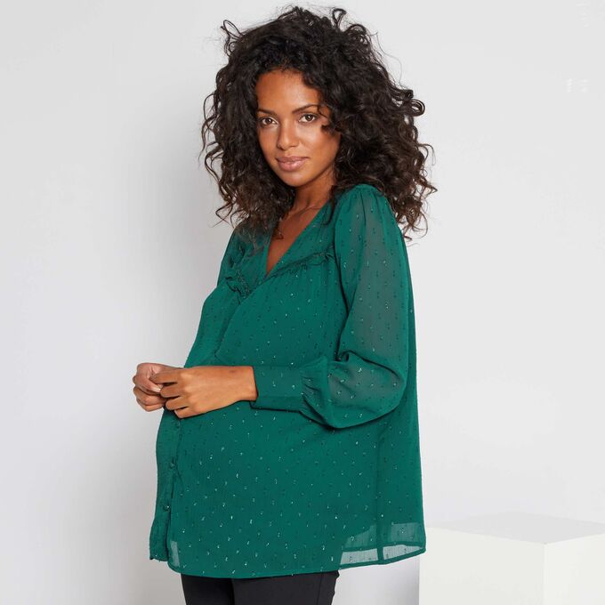 Рубашка для беременных - зеленый