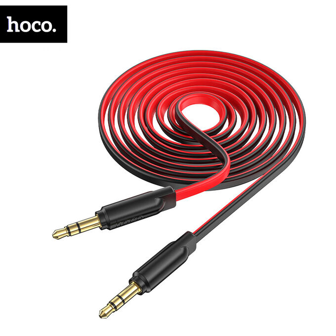 Аудиокабель AUX 3,5 мм Hoco Anti-winding 1 м