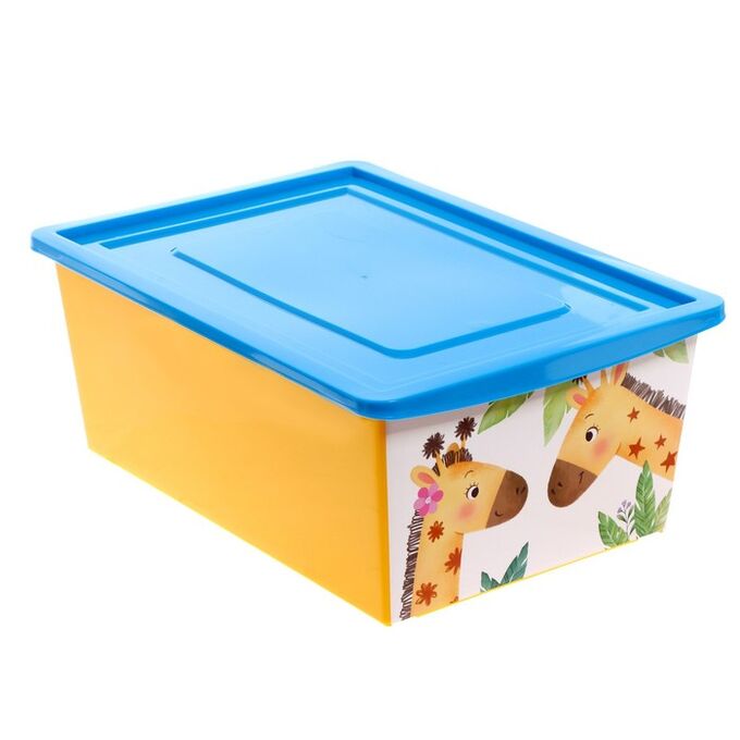 Соломон Ящик для игрушек, с крышкой, «Счастливое детство», объём 30 л