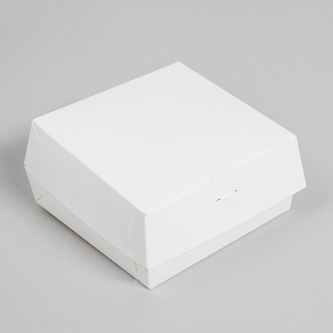 СИМА-ЛЕНД Коробка под бенто-торт без окна, белая, 12 х 12 х 7 см