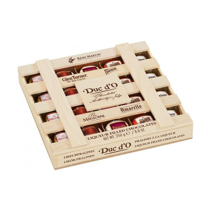 Конфеты ликёрные шоколадные, деревянная коробка, DUC d&#039;O, 250г
