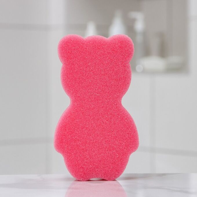 СИМА-ЛЕНД Губка для тела детская «Мишка», 14,5x9 см