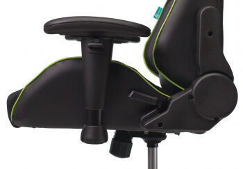 Кресло игровое Zombie VIKING 4 AERO черный/салатовый текстиль/эко.кожа с подголов. крестовина пластик