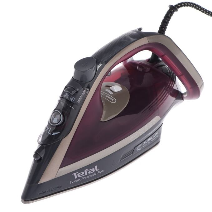 Утюг Tefal FV6870E0, 2800 Вт, металлокерамическая подошва, 40 г/мин, 260 мл, бордовый