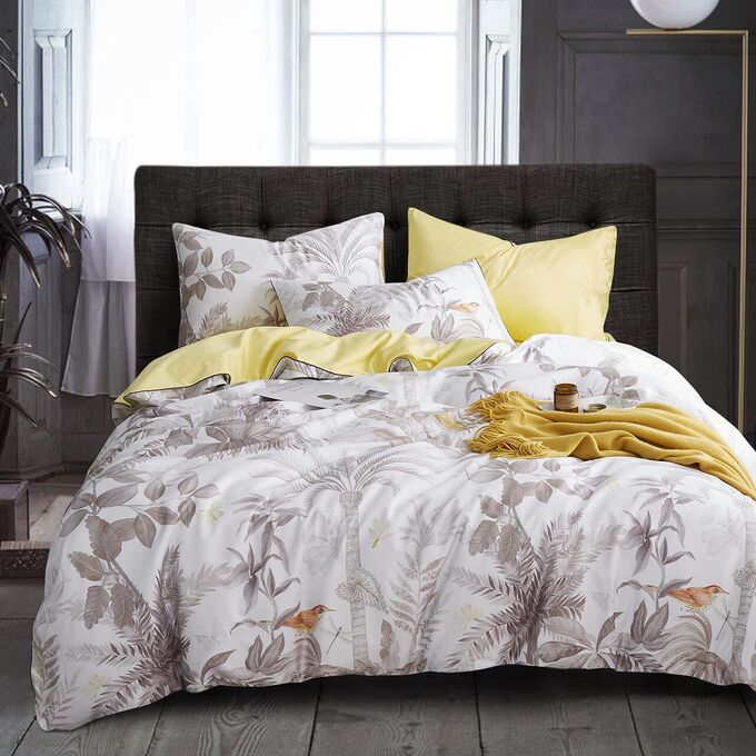 Viva home textile Комплект постельного белья Сатин Премиум на резинке CPAR034