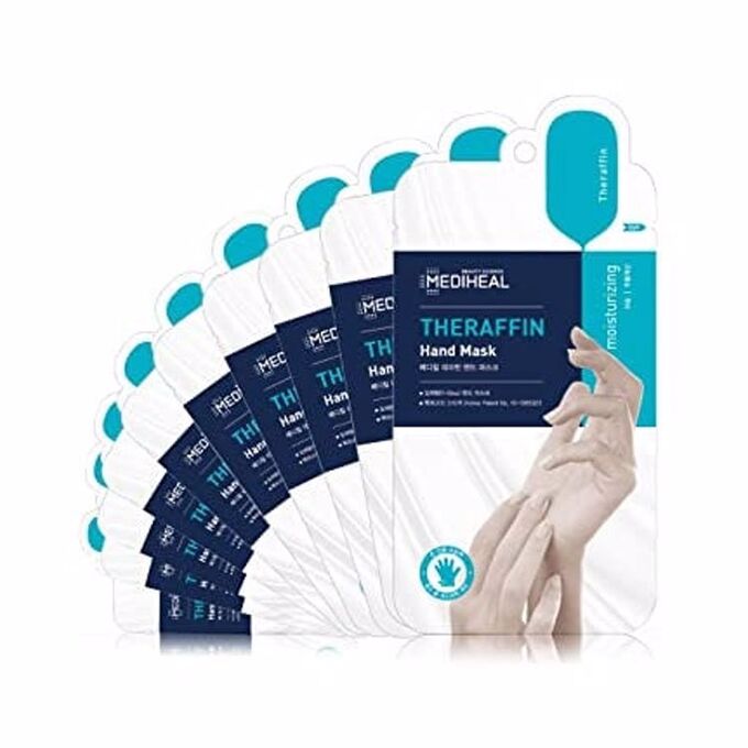 Парафиновая маска-перчатки для рук с керамидами (10пар) MEDIHEAL THERAFFIN HAND MASK (10pair)