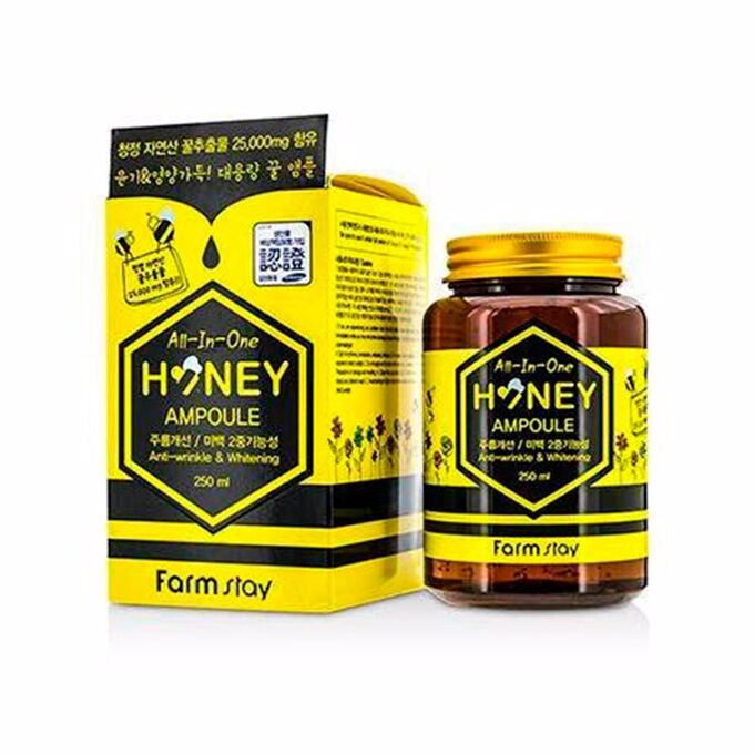 Многофункциональная ампульная сыворотка с медом (250мл) FARM STAY ALL-IN-ONE HONEY AMPOULE (250ml)