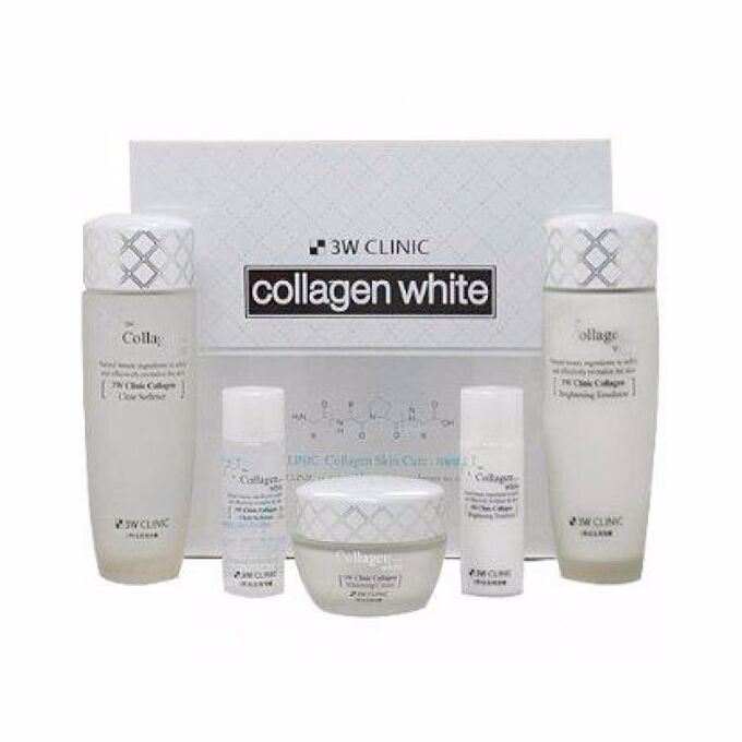 3W Clinic 3W Набор для комплексного ухода  &quot;Collagen Whitening  Skin Care 3 Set&quot;, 410гр, 1*20шт