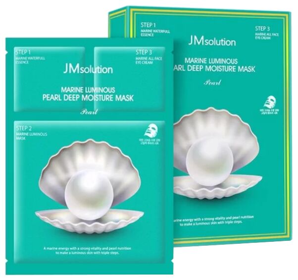 JMsolution JM Solution  Трёхшаговая глубоко увлажняющая маска для лица с экстрактом белого жемчуга Marine Luminous Pearl Deep Moisture Mask