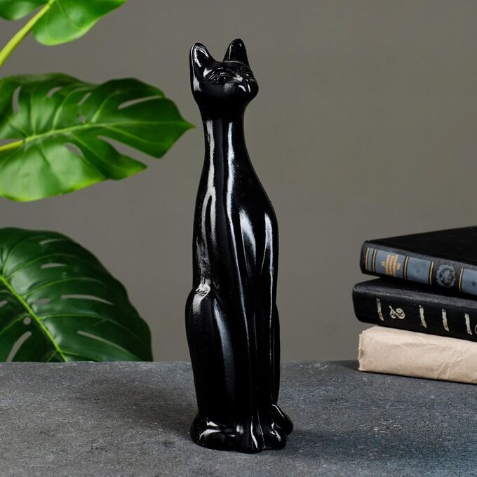 Хорошие сувениры Фигура &quot;Кошка Египетская №1&quot; малая черная глянцевая 10х10х31см