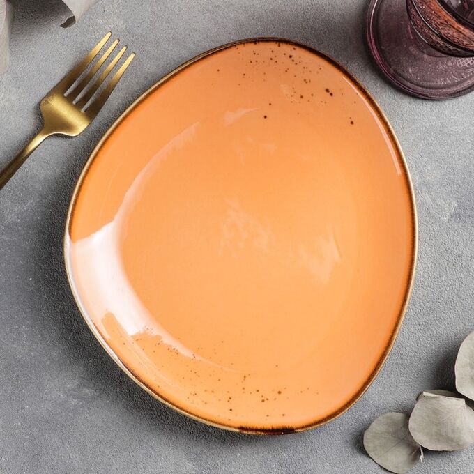 Блюдо для подачи Magistro «Церера», 20x18 см, цвет оранжевый