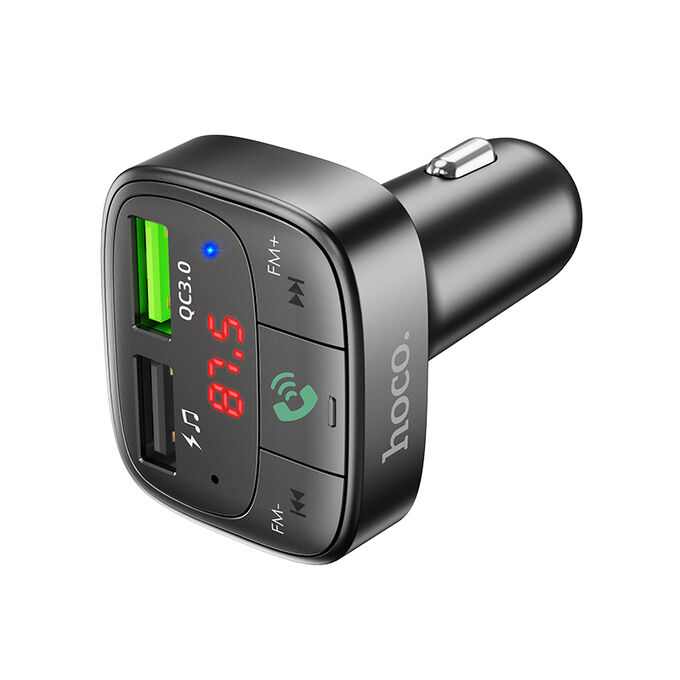Автомобильное зарядное устройство + FM трансмиттер Hoco In Car Wireless FM QC3.0