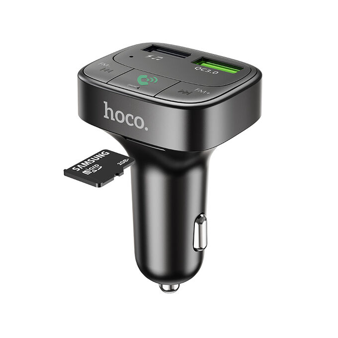 Автомобильное зарядное устройство + FM трансмиттер Hoco In Car Wireless FM QC3.0