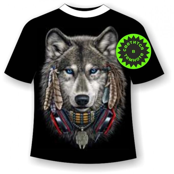 Мир Маек Подростковая футболка Волк с наушниками
