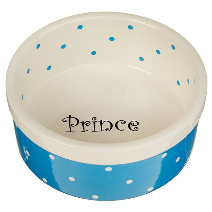Пижон Миска керамическая &quot;Prince&quot;, 400 мл, голубая