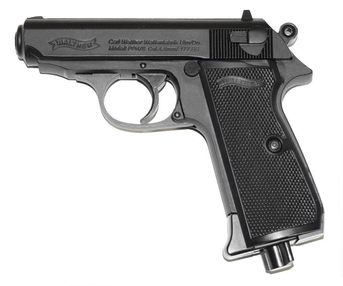 Walther PRO Пистолет пневм. Walther PPK/S (чёрный с чёрн. рукояткой)