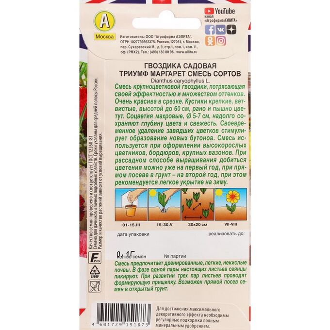 Гвоздика Триумф Маргарет