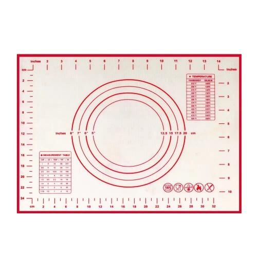 Коврик силиконовый со шкалой и разметкой для раскатки теста, 40х50 см
