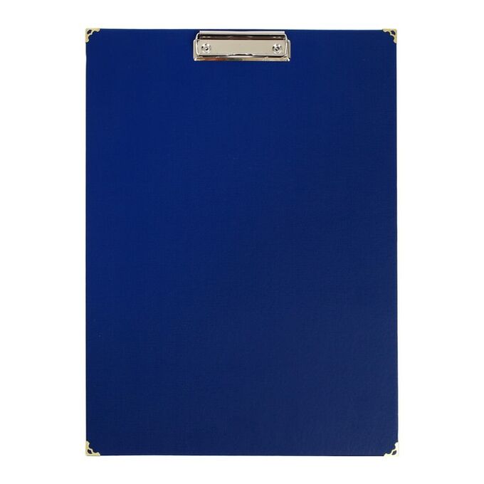 Calligrata Планшет с зажимом А3, 420 х 300 мм, бумвинил, с металлическими уголками, цвет синий (клипборд)