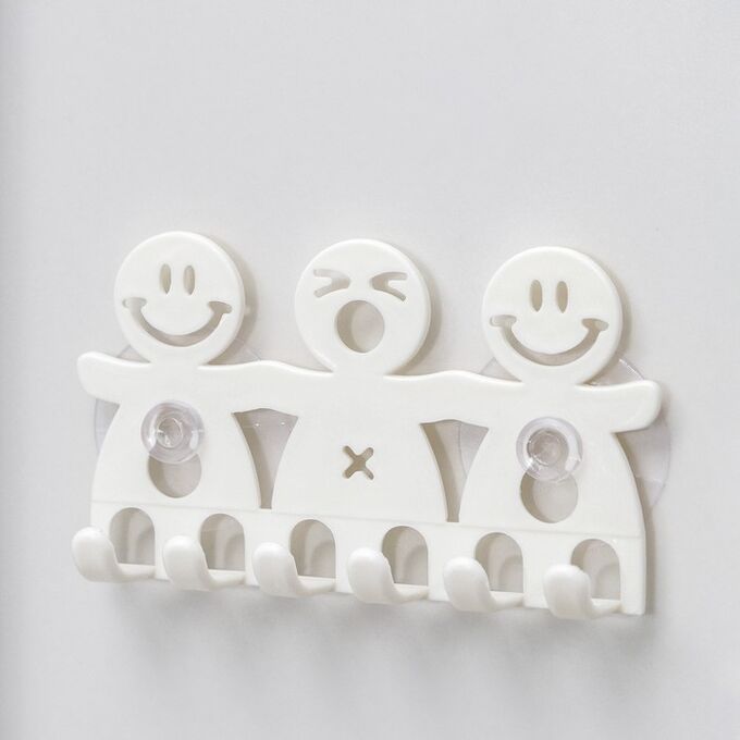 Держатель для зубных щёток на присосках, дизайн МИКС
