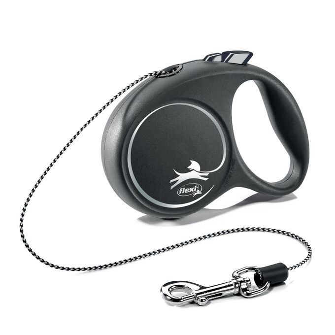 Flexi рулетка Black Design XS (до 8 кг) 3 м трос черный/серебро