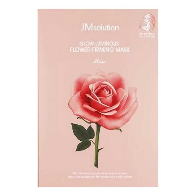 JMsolution Тканевая маска для лица с экстрактом розы Glow Flower Firming Mask Rose, 30 мл