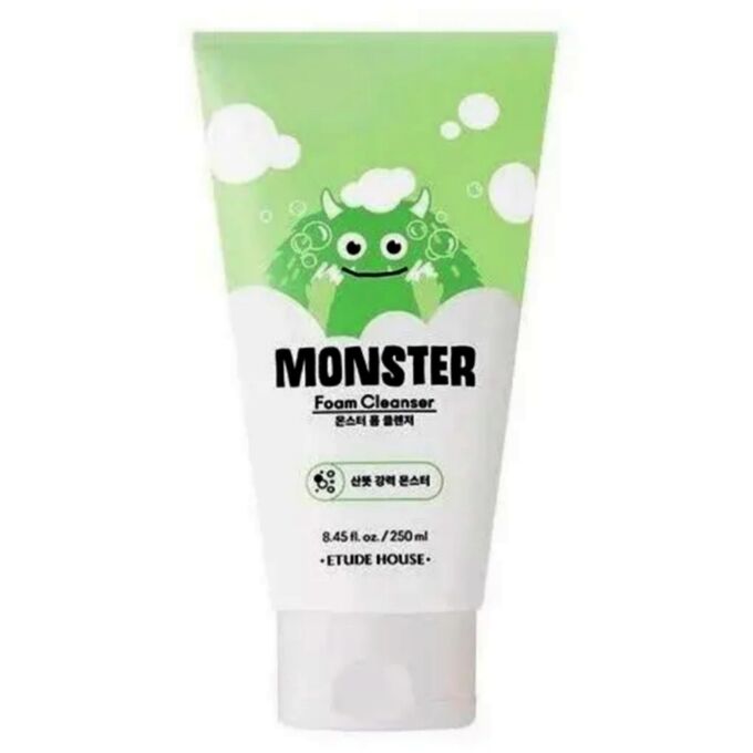 Etude Увлажняющая пенка для очищения кожи лица Monster Foam Cleanser, 250 мл