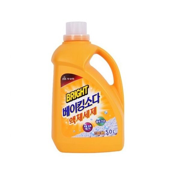 MUKUNGHWA Жидкое средство для стирки &quot;Bright Baking Soda Liquid Detergent&quot; с ферментами и содой (очищающее до глубины волокон, для сушки в помещении) 5 л 3