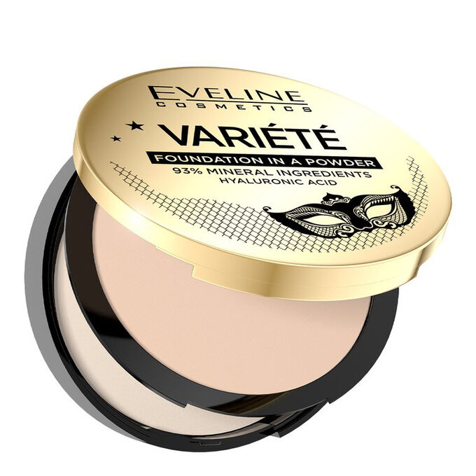 EVELINE VARIETE Минеральная компактная пудра для лица №11 LIGHT BEIGE 8г