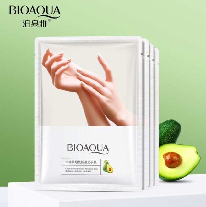 BioAqua Маска для рук с ниацинамидом авокадо