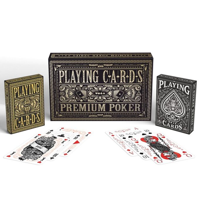 ЛАС ИГРАС Подарочный набор 2 в 1 «Playing cards. Premium Poker», 2 колоды карт