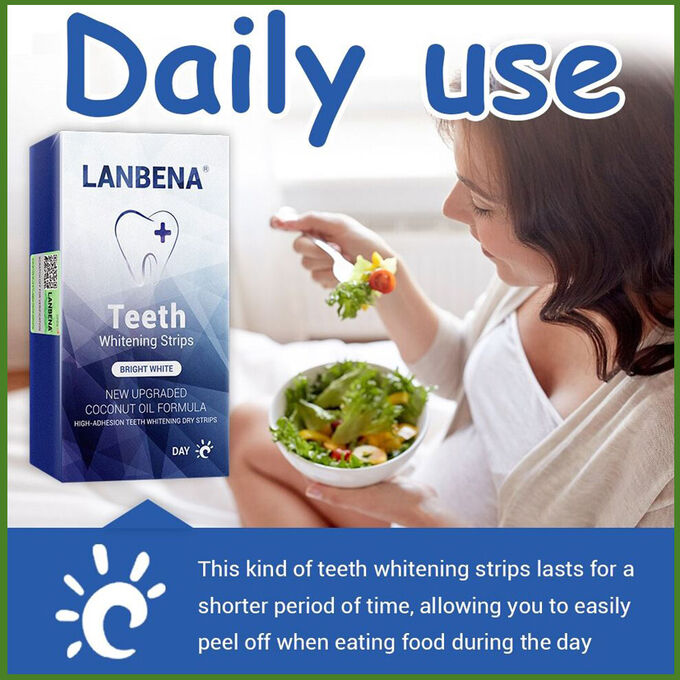 Дневные отбеливающие полоски для зубов LANBENA