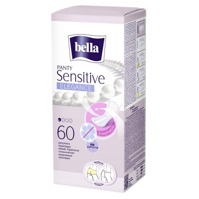 Прокладки женские ежедневные Bella Panty sensitive elegance  60 шт