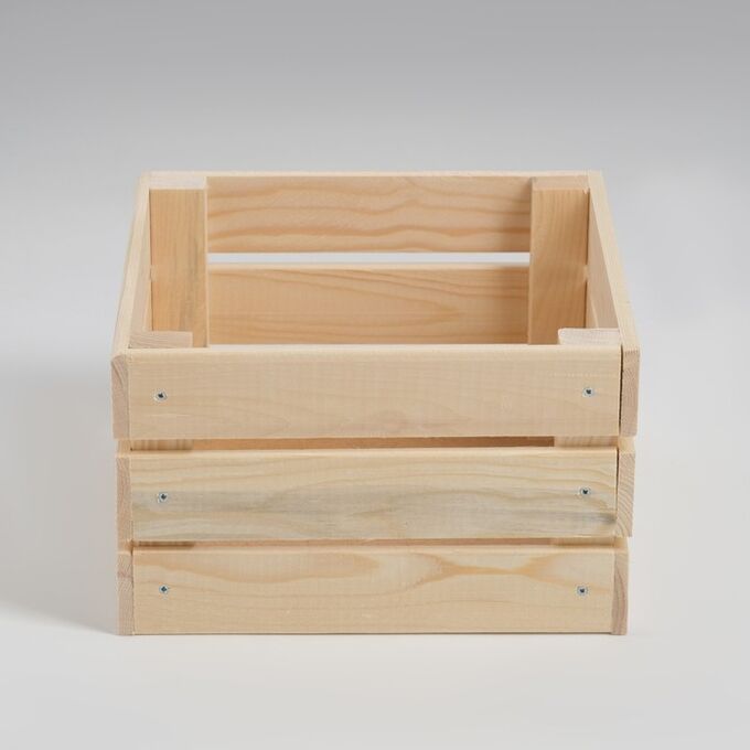 Ящик деревянный для стеллажей глубиной 25х25х15 см