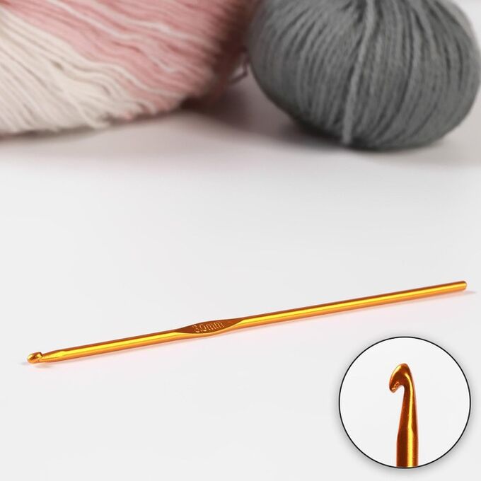 Арт Узор Крючок для вязания, d = 3 мм, 15 см, цвет МИКС