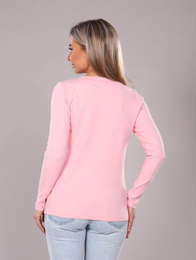 Пуловер женский, розовый