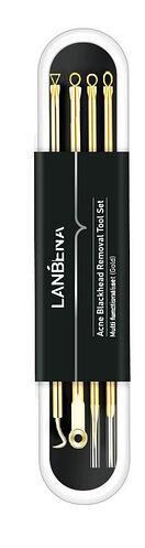 Lanbena / Профессиональный набор инструментов для удаления акне и чёрных точек Lanbena золото