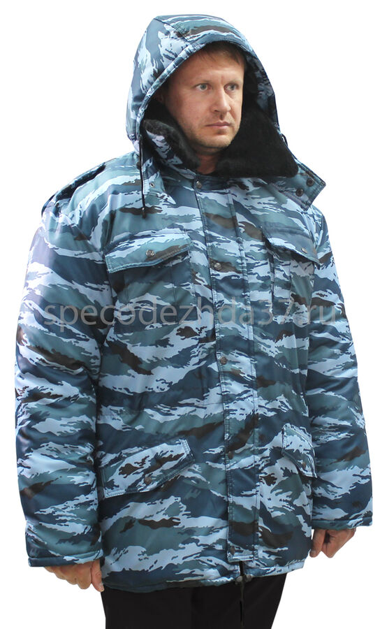 Куртка рабочая зимняя &quot;Protect&quot; цв.камуфляж/серый тк.оксфорд