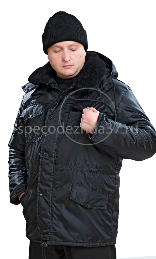 Куртка рабочая зимняя &quot;Protect&quot; цв.чёрный тк.оксфорд