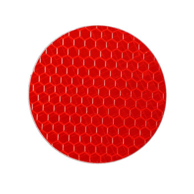 СИМА-ЛЕНД Наклейка на авто, светоотражающая, круг d 5 cм, красный