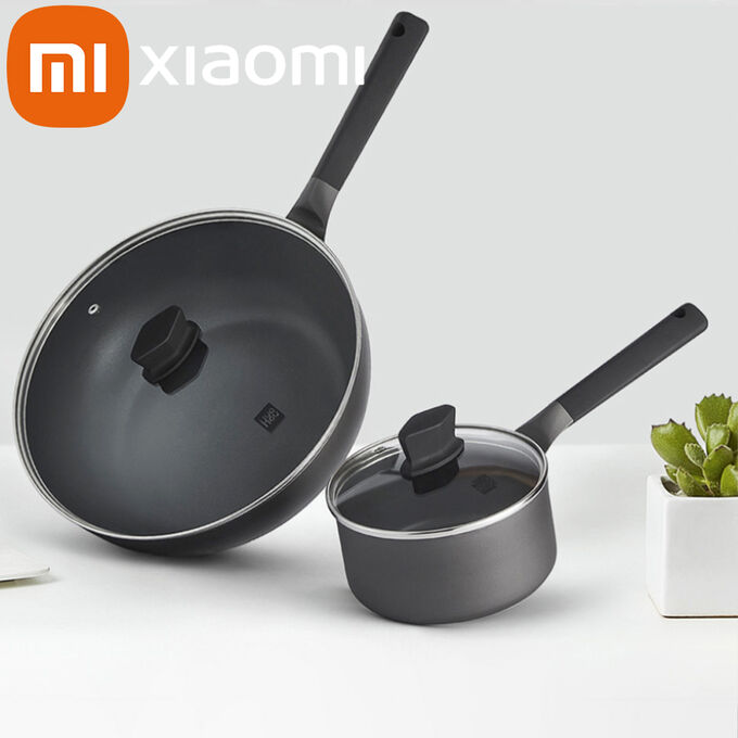 Кухонный набор &quot;Кастрюля и сковорода&quot; Xiaomi Huo Hou Non-stick Cookware Set Lite