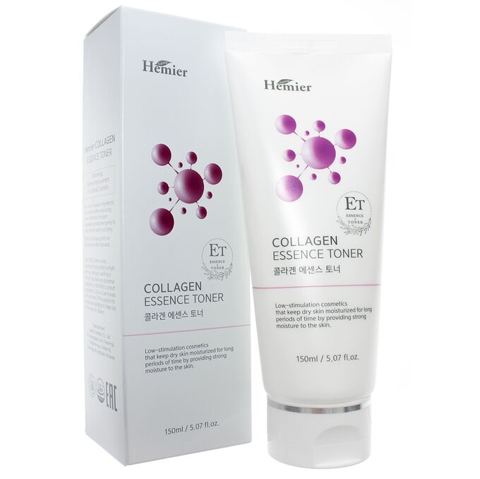 Ekel cosmetics Ekel  Collagen Essence Toner Функциональная эссенция - тонер 2 в 1 для ухода за кожей лица для всех типов кожи (туба) 150мл/100
