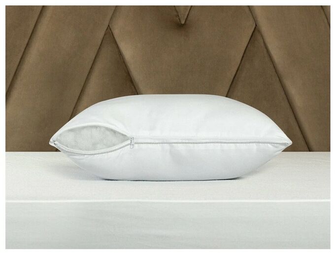 Подушка средняя Hotel collection, микроволокно Лебяжий пух, цвет: белый (50х70)