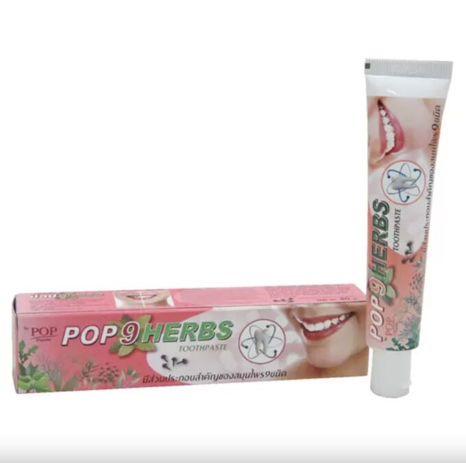 POP POPULAR Rasyan зубная паста POP 9 Herbs Toothpaste растительная 9 трав туба, 40 г